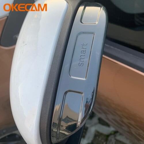 2Pcs Car Rearview Mirror Rainproof Eyebrow Cover Stickers For Mercedes Smart 453 Fortwo Forfour Car Styling Accessories