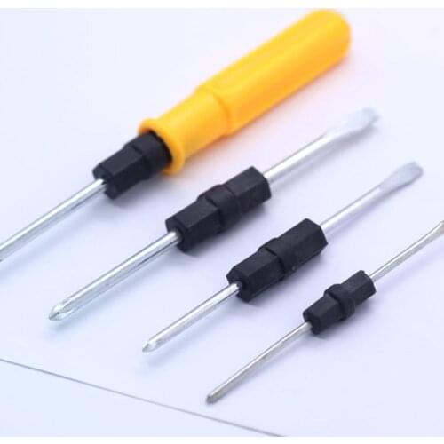 2 Sides 3 Sizes Phillips and Slotted Double Head Screwdrivers Portable Household Outdoor Hand Screws Driver Remover Repair Tools