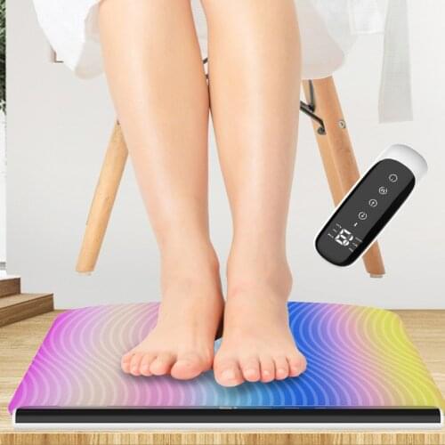 2021 New EMS Foot Massager Colorful Pulse Foot Therapy Machine Smart Acupuncture Soles Massage Relaxation Pad Health Care Unisex