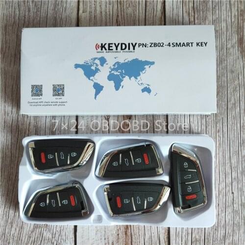 5pcs/Lot KEYDIY ZB02-4 Universal Smart Key For KD-X2 Key Programmer