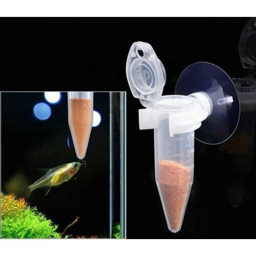 Automatic Fish Feeder Tapered Aquarium Red Worm Feeding Feeder Funnel Cup Fish Food Tool Aquarium Feeder With Suction Cup