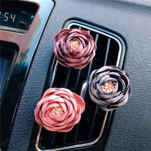 Car Perfume Air Vent Freshener Clip Tulip Flower Fragrance Auto Interior Outlet Decoration Accessory Trim Diffuser Adornment Gif