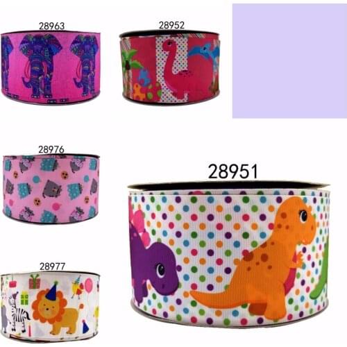 Free shipping 50 yard cartoon printed grosgrain ribbon 28951