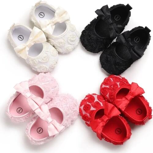 VALEN SINA Newborn Baby Shoes Girl 2021 Baby Toddler Princess Shoes Bow Baby Shoes Girl