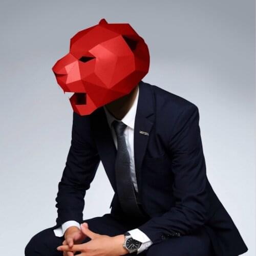 Paper Mask 3d Jaguar Leopard Costume Cosplay DIY Paper Craft Model Mask Christmas Halloween Prom Party Gift