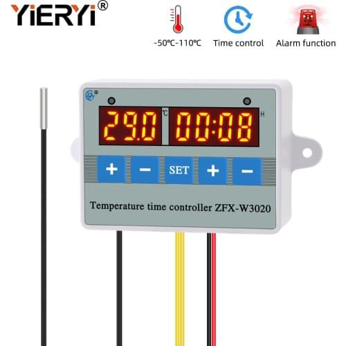 Yieryi Digital Temperature Time Controller ZFX-W3020 Thermostat 220V Temperature Control Switch for Greenhouse Planting Hatchery