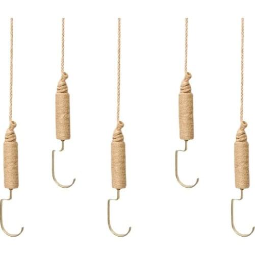 Wood Hook Decor Clothing Store Hanging Hook Retro Wooden Hook Creative Rope Coat Hanger Wall Decorative Hook