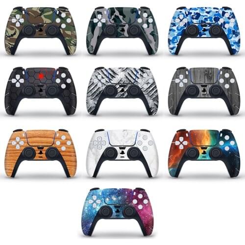 For PS5 Gamepad Camouflage Skin Sticker Decal Cover for PlayStation 5 Controller Waterproof Scratchproof Cover 10 Types