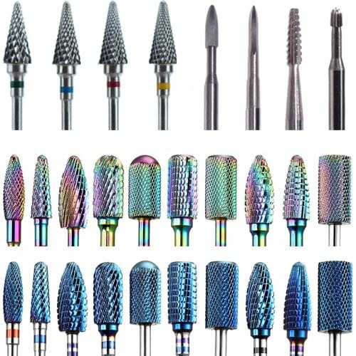 1pc Milling Cutter Manicure Drill Bits Tungsten Carbide Nail Drill Bit Remove Skin Burr Rotary Electric Manicure Tools