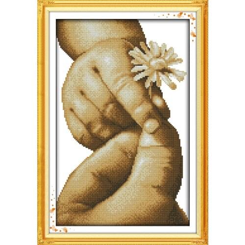 Heritage hand in Cross stitch kit clock watch cartoon Round resin diamond cross-stitch set embroidery DIY handmade needlework