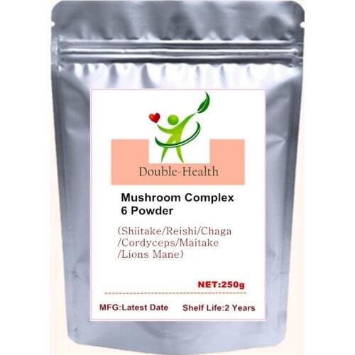 Mushroom Complex 6 Powder Shiitake/Reishi/Chaga /Cordyceps/Maitake/Lions Mane 50% Polysaccharides