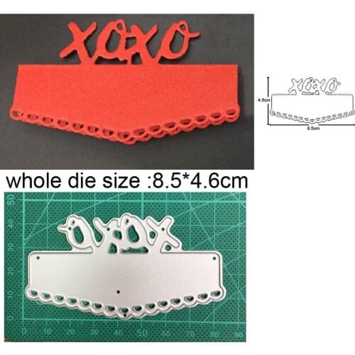 XOXO Lace Cover Frame Metal dies Cutting Dies for DIY Scrapbooking Paper and Card Making Decorative Embossing Die Cut Craft dies