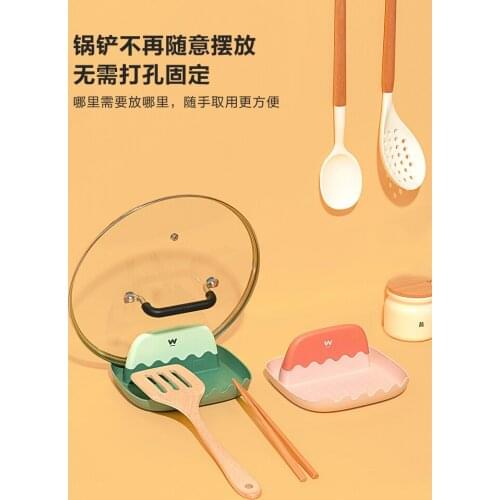 Kitchen Lid Rack Table Sitting Spatula Shelf Supports Spoon Storage Rack Household Lid Holder Artifact