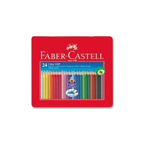 Faber-Castell Grip 2001 Metal Box Crayons 24 Colors