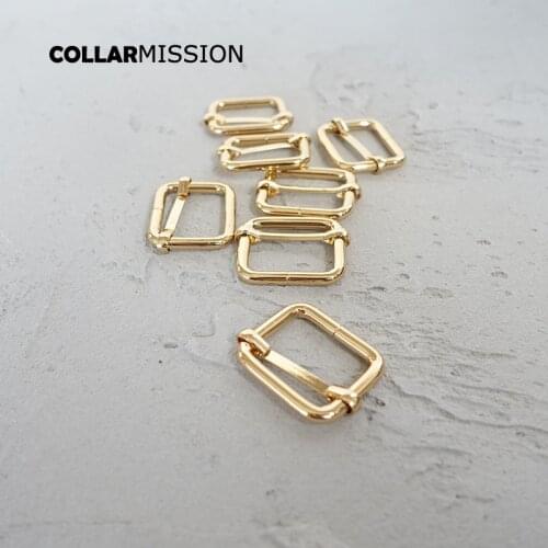 50pcs/lot Diy for dog cat collar metal accessory buckle 25mm webbing sewing backpack Strap bag plated metal adjuster LXK25J