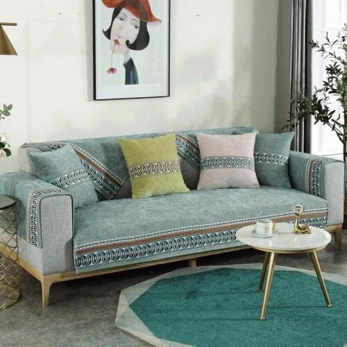 Fashion Chenille Sectional Soft Sofa cover Four Season Universal Anti-slip Couch Covers Good Hand Feeling Slipcovers