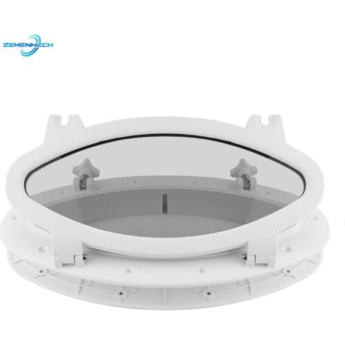 Marine Hardware Boat RV Oval Shape Porthole ABS Plastic Oval Hatches Port Lights Replacement Windows Port Hole Opening Portlight
