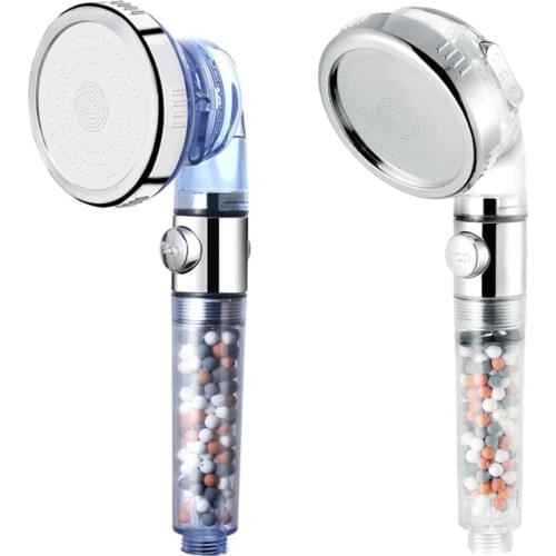 Bathroom Handheld Shower Head Negative Ion Filter Showerhead for Dry Skin
