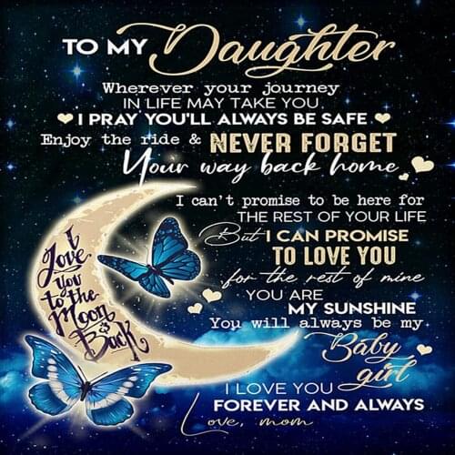 Letter 3D Print Throw Blanket To My Daughter/Son/wife Warm Blanket Can Custom Photo Gift Christmas Thicked Kids Best Blanket For