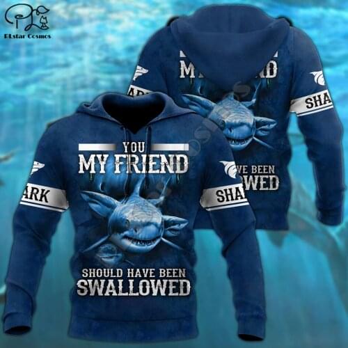 PLstarCosmos 3DPrint Newfashion Art Shark Fish Casual Harajuku Streetwear Unisex Men/Women Funny Hoodie/Sweatshirt/Zip Style-1