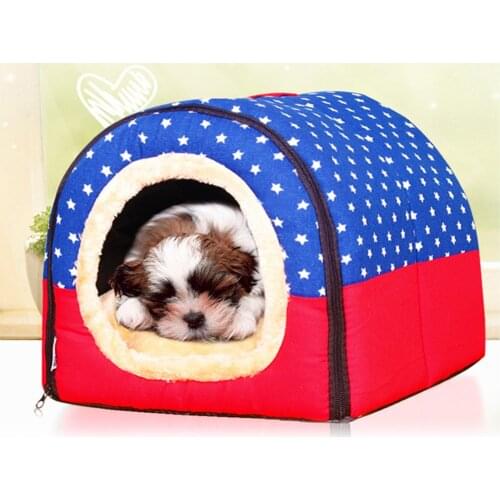 Portable Pet House Dog Cat Bed Cave Dual Use Warm Soft Sleeping Nest For Small Dogs Chihuahua French Bulldog Pet Accessories