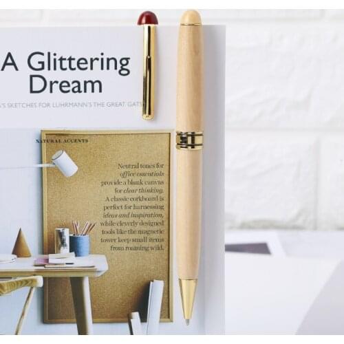 Handmade Twist Wood Ballpoint Pen School Student Stationary Office Writing Tool