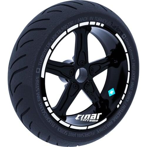 Reflective Grey Moto GP Style Rim Tape Wheel Stripes Decals Sticker CinarExtreme