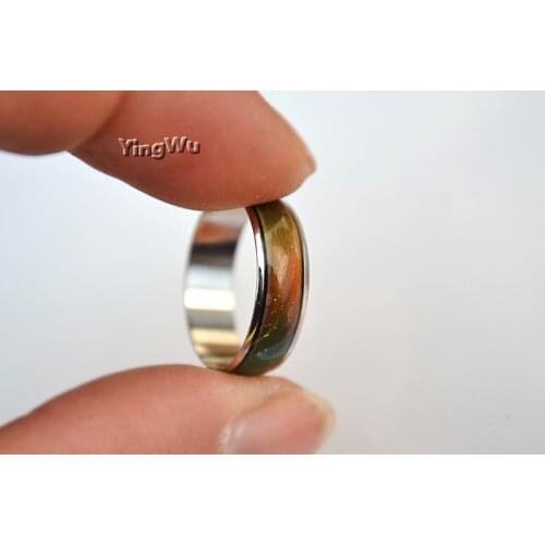 Yingwu Fine Jewelry Mood Ring Color Change Emotion Feeling Mood Ring Changeable Band Temperature Ring