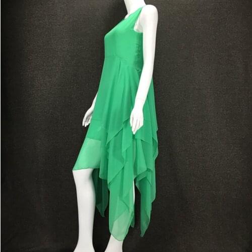 2020 Spring Summer women Bohemia Asymmetric chiffon dress,fairy dress,brief cascading ruffle party dress S-5XL 6XL lavender pink