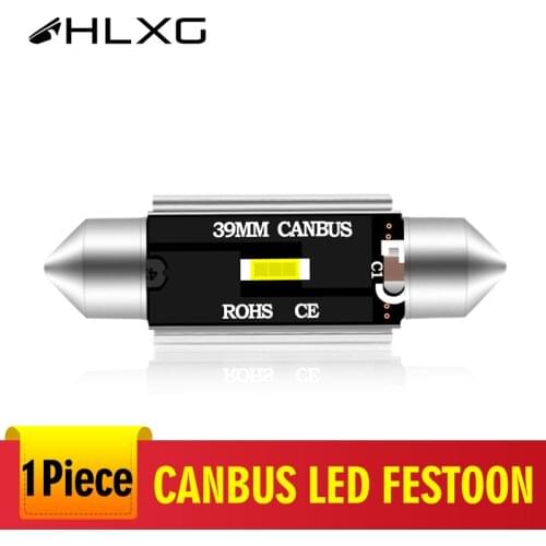 1Piece 31mm 36mm 39mm 41mm Festoon Canbus Car Interior Light C5W C10W 24V 12V 6000K White Dome Reading Light Auto Lamp HLXG
