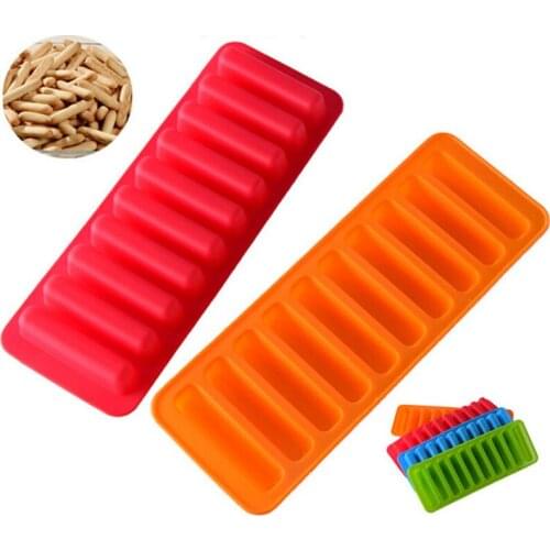 10 Cavity Silicone Cake Stick Shape For Chocolate Truffle Mousse Cake Dessert Mold Cake Decoration Tools DIY Baking Moulds