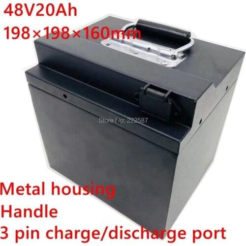 1000W 48V 20AH for 1000W 750W 500W metal housing motor electric bike battery lithium battery 3A charger Free shipping