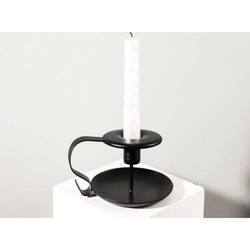 2pcs European Iron Candlestick Paint Holdwer Retro Hand Teacup Candlestick Wedding Decoration Candlelight Home Decor