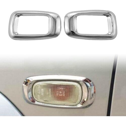 2pcs Chrome Car Exterior Door Signal Lamp Light Covers ABS Trims For Toyota Land Cruiser Prado FJ120 2003-2009 Auto Accessories