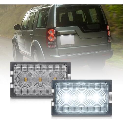 2Pcs LED License Number Plate Light For Land Rover LR Discovery 3 4 Freelander 2 Rang Rover Sport L320