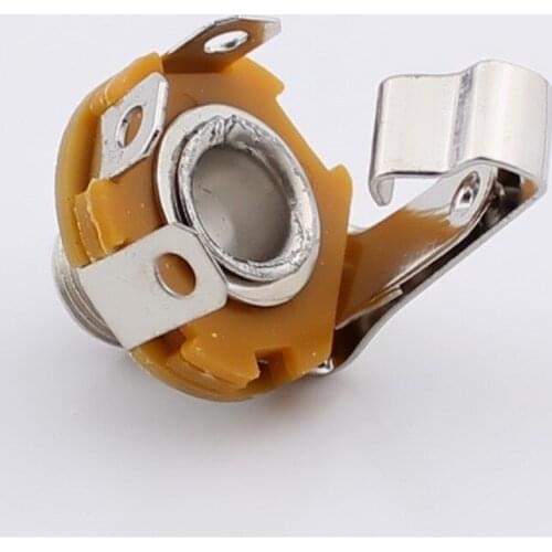 20pcs/6.5MM mono with swtich audio video jack 6.35mm rts microphone connector socket