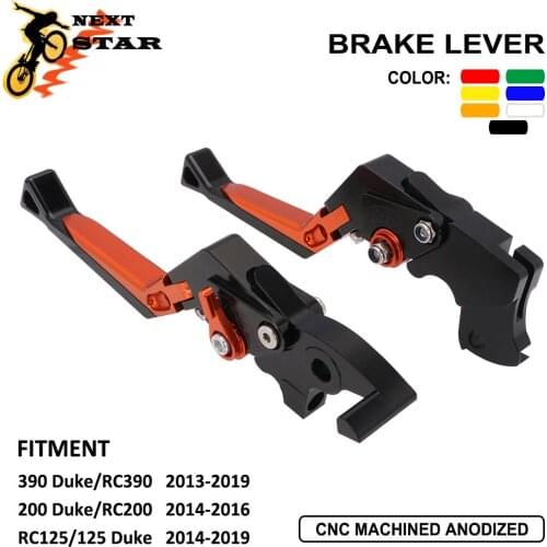 2013-2019 CNC Foldable Motorcycle Handle Brake Clutch Lever Adjustable 90° For KTM 390 Duke RC390 RC200 RC125 Duke125 Duke390