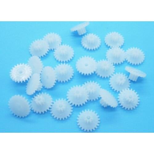 22082A 0.5M Double Layer Gears 22 Teeth/ 8 Teeth Module 0.5 Plastic Gear Parts Toy Accessories 100pcs/lot