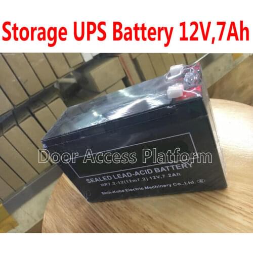 Power acid battery for Door Access Controller system, 12V,7Ah Emergency battery for door locker use and cctv camera system power