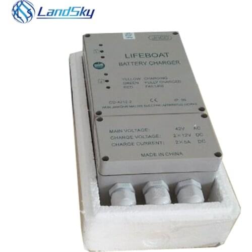 Accessories Electronic Equipment Lifeboat Marine Battery Charger CD-4212-2 Main Voltage AC 42V DC 2X12V 2X5A Charge