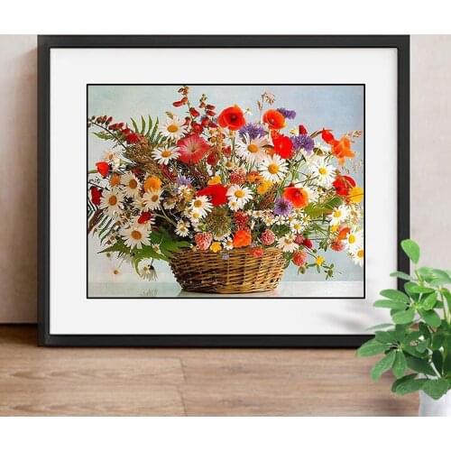 Diamond Embroidery DIY Needlework Flower Diamond Painting Cross Stitch 3D Rhinestones Mosaic Pattern Decor Easy Use Kits