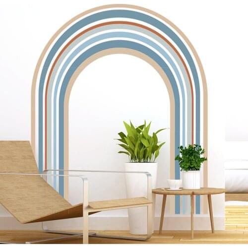 Large Rainbow Arched Door Personality Creative Wall Sticker Paste for Living Room Bedroom Wall Kindergarten Dormitory Home Decor