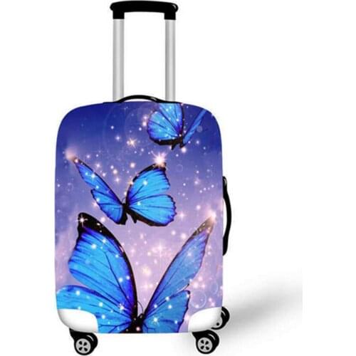 18-32 Inch Beautiful Butterfly Travel Luggage Thick Protective Covers Women Cute Bagages Girls Elastic Anti-Dust Suitcase