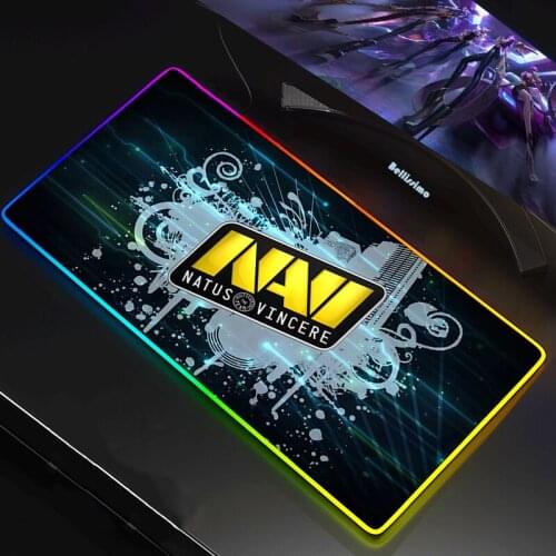 RGB Navi Natus Vincere Gaming Mouse Pad Gamer Xxl MousePad LED 90 × 40CM Mice Keyboards Computer Peripherals Office XL 80 × 30CM