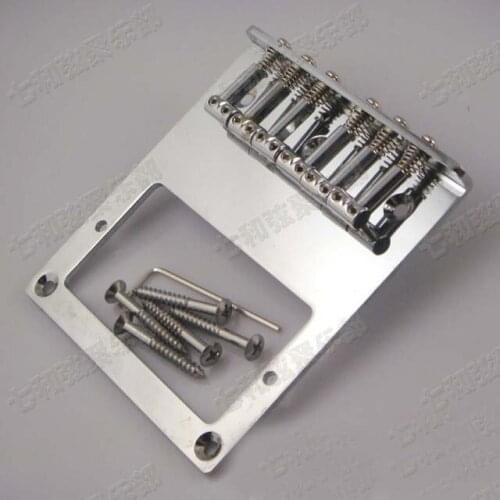 Chrome Guitar 6 Saddle Bridge for Electric guitar (Double coil pickup Mounting hole Bridge) TTQQ-SX-GD-6T