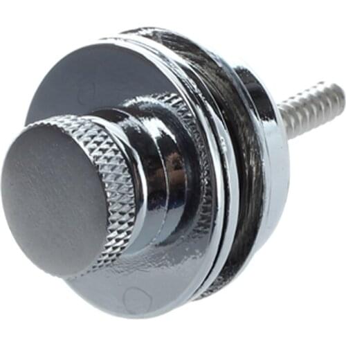 Flat Head Chrome Strap Lock for Electric Guitar