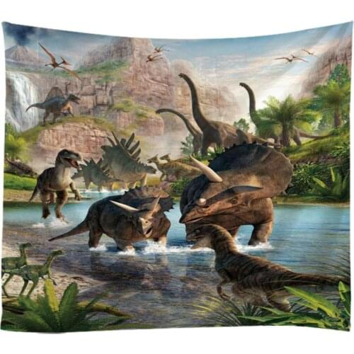 Creative 3D Painting Dinosaur Jurassic Park Tapestry Wall Hanging Bed Spread Beach Towel Table Cloth Yoga Mat Large Size