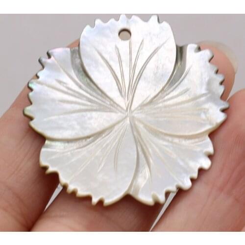 4Pcs Natural Shell Pendant Mother Of Pearl Shell Flower Pendant For Jewelry Making DIY Necklace Earrings Accessory