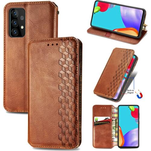 Leather Texture Magnetic Book Case for Samsung A52 A 52 5G Luxury Cover Bumper Phone Shell for Samsung Galaxy A52 Case A526 A525