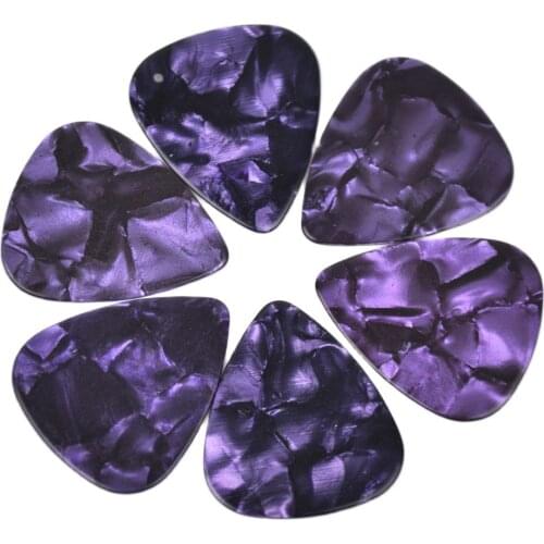 Lots of 50pcs New Heavy 0.96mm Blank Guitar Picks Plectrums Celluloid Pearl Purple